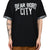 DEAR BORO INDIGO RINGER TEE / BLK