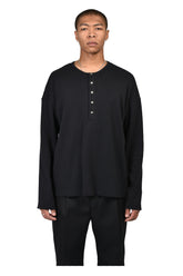 SOFT RIB HENLEY / BLK