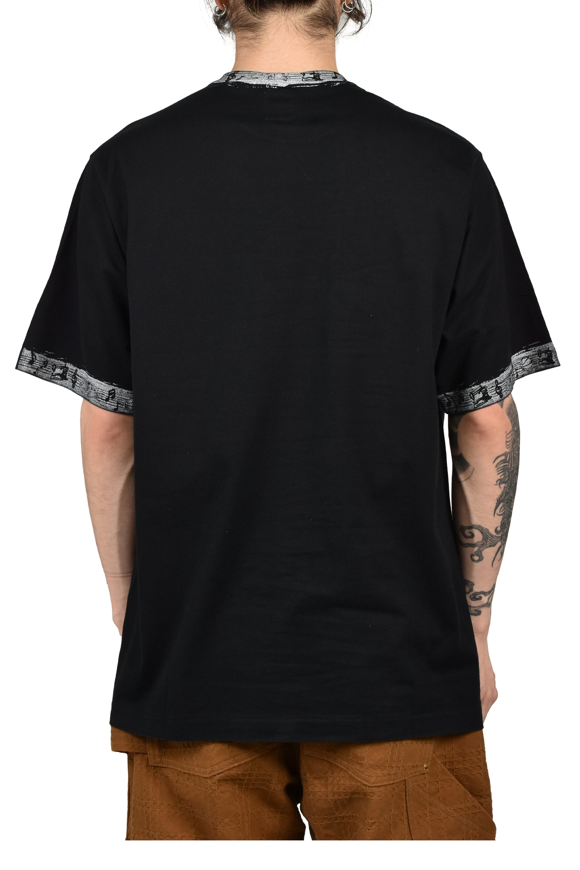 DEAR BORO INDIGO RINGER TEE / BLK