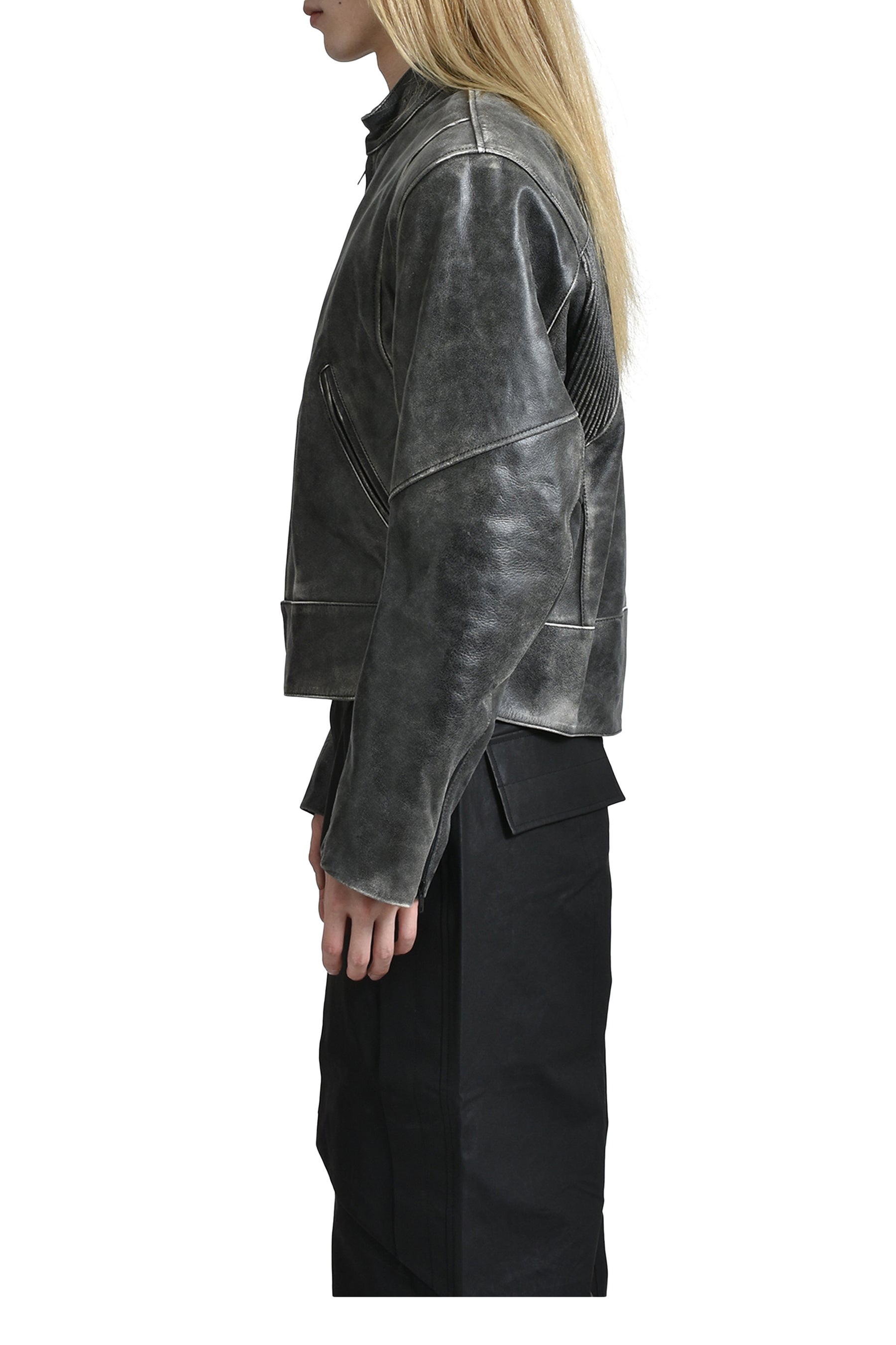 PROJECT G/R プロジェクト ジーアール SS25 DISTRESSED LEATHER BIKER