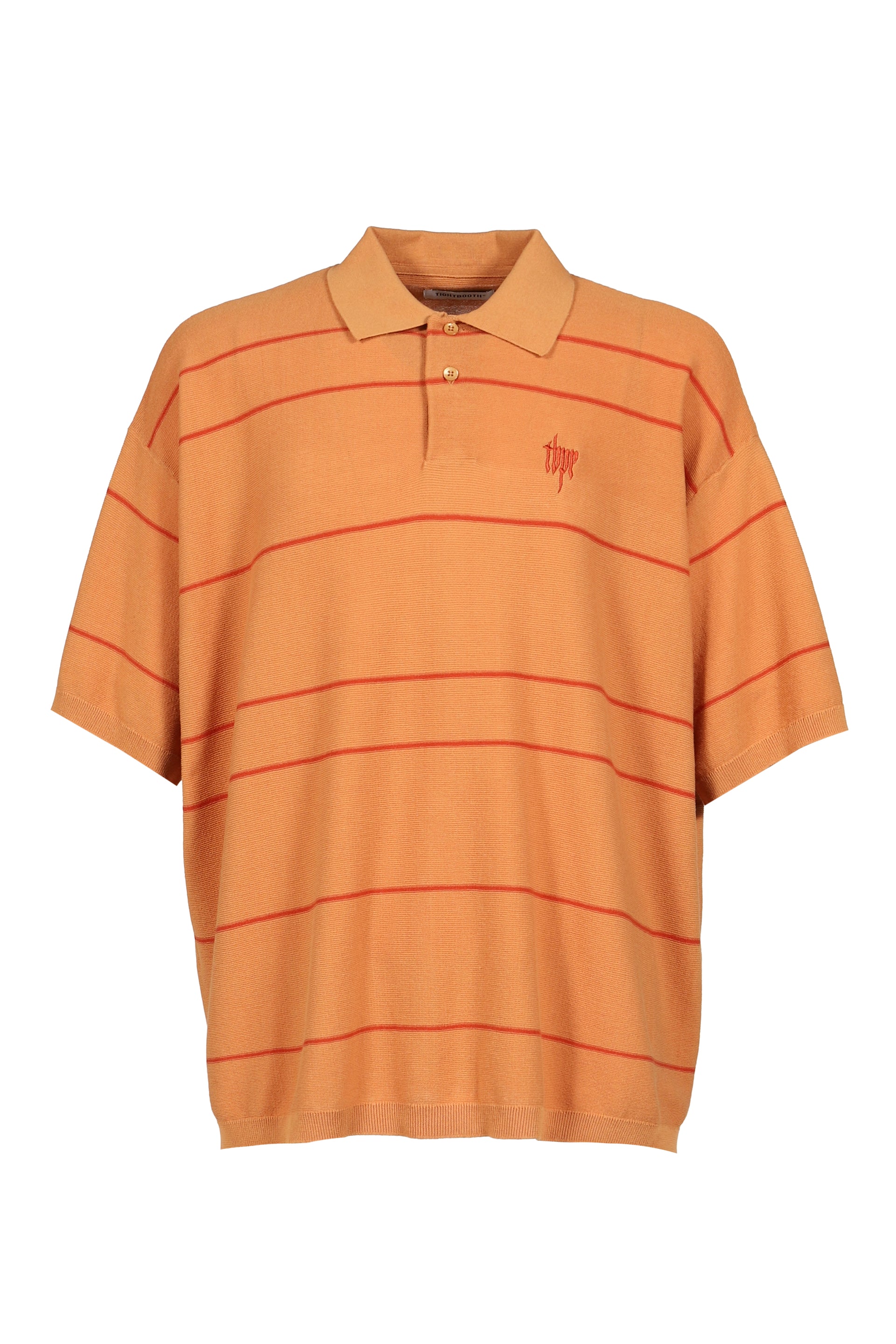 TBPR / BORDER KNIT POLO / BRICK