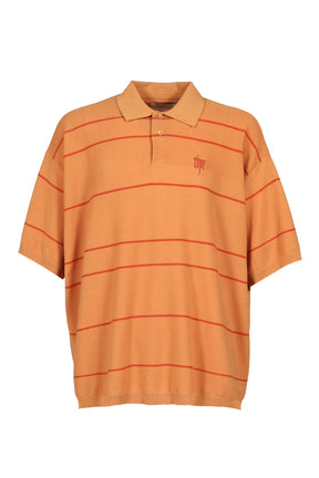 TBPR / BORDER KNIT POLO / BRICK