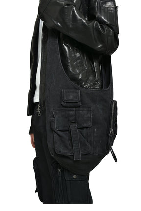 CARGO SHOULDER BAG / FADED BLACK