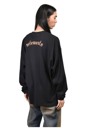 VETEMENTSXMOTORHEAD SKULL LONGSLEEVE / WASHED BLK