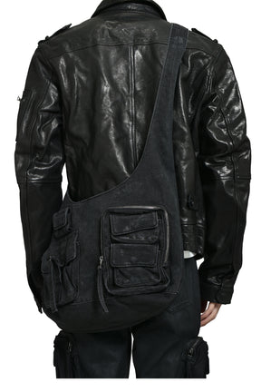 CARGO SHOULDER BAG / FADED BLACK
