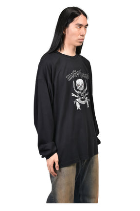 VETEMENTSXMOTORHEAD SKULL LONGSLEEVE / WASHED BLK