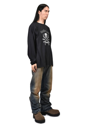 VETEMENTSXMOTORHEAD SKULL LONGSLEEVE / WASHED BLK
