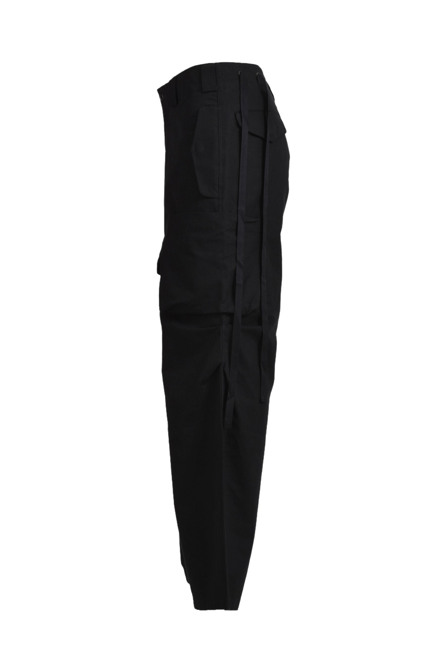 STRAP CARGO PANTS / BLK