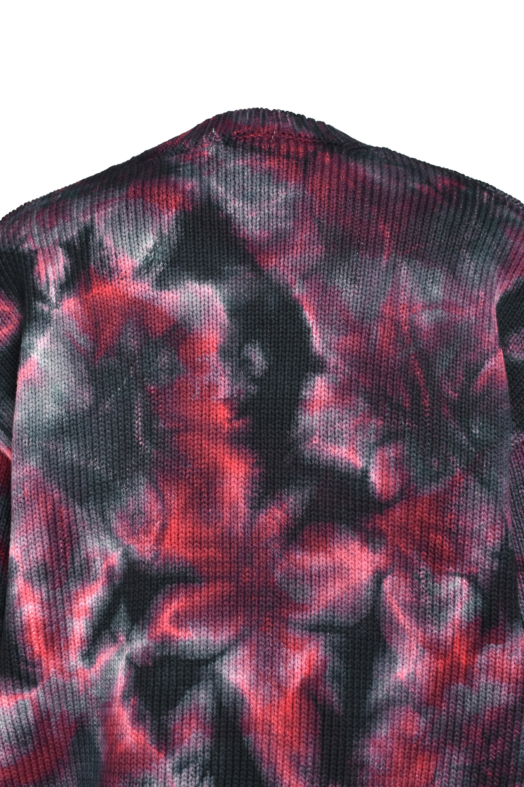 TIE-DYE CREWNECK SWEATER / WINE