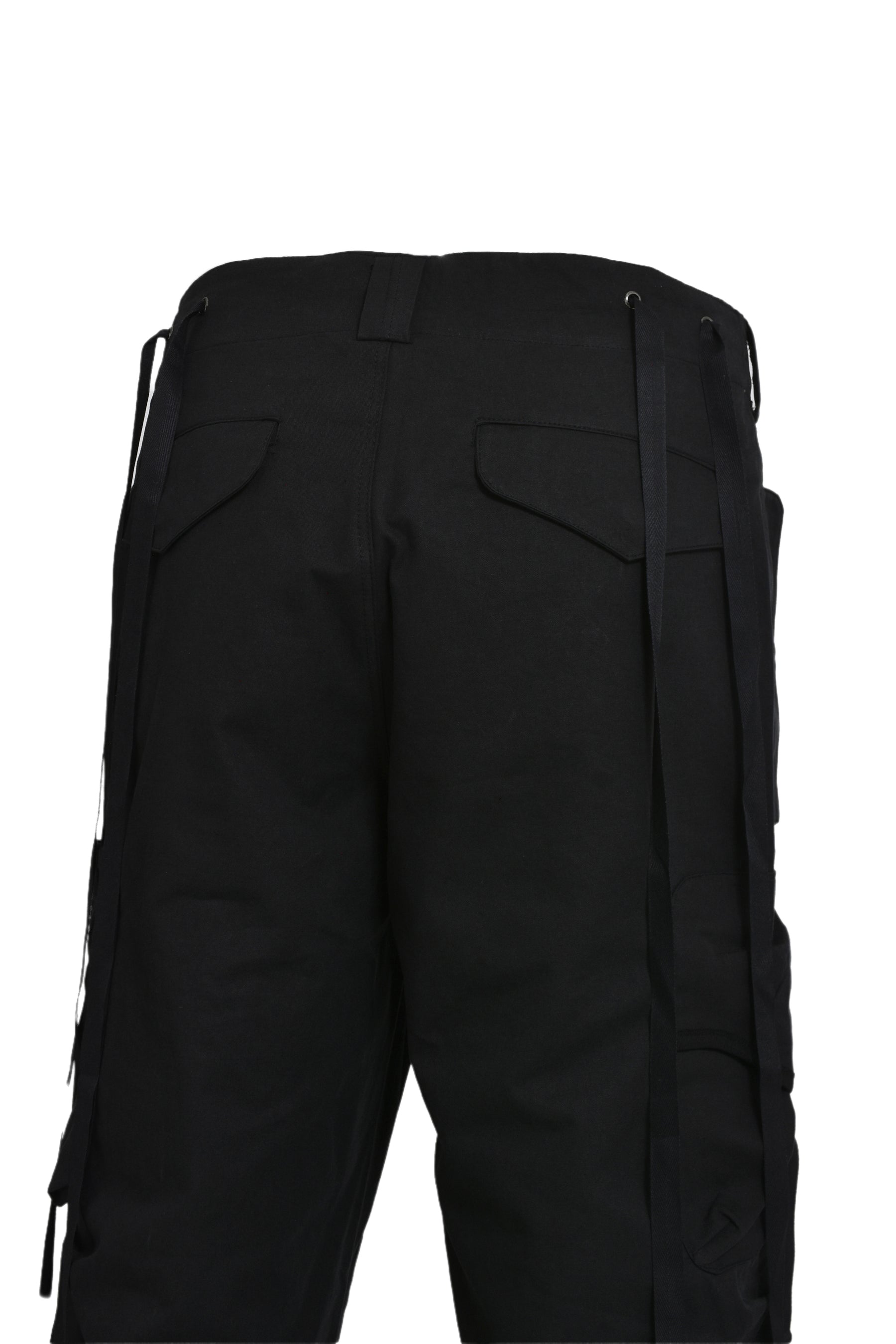 STRAP CARGO PANTS / BLK