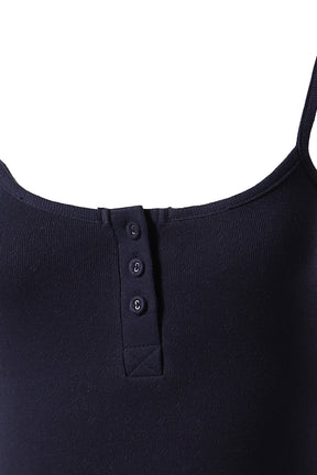 PROVINCE EYELET CAMI DRESS  / NAVY