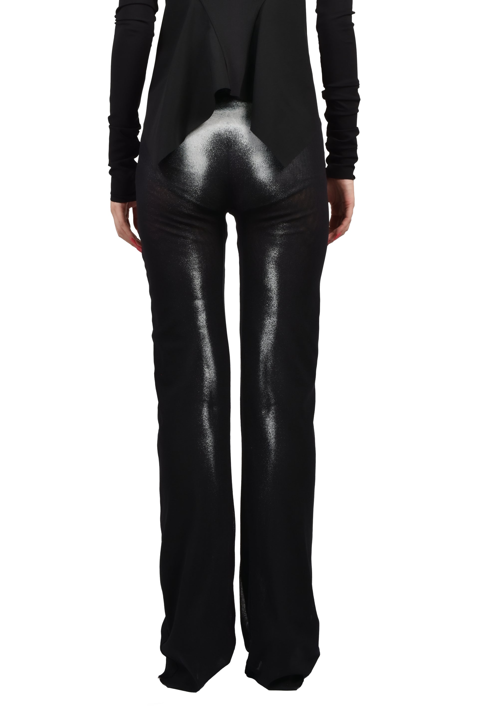 MESH STRAIGHT TROUSER PRINTED "BODY DUST"