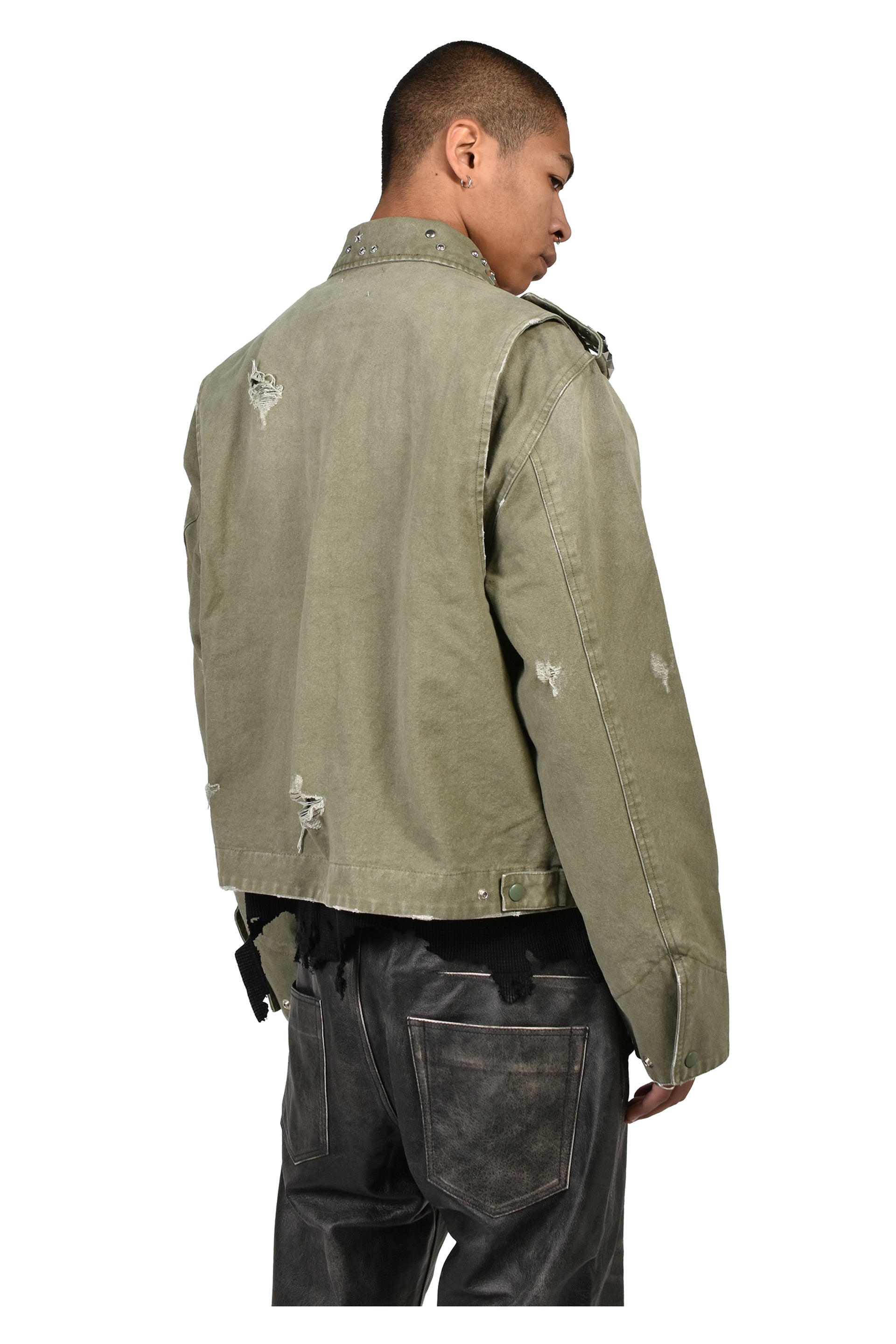 STUDDED WORK JACKET / KHA