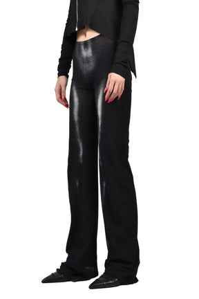 MESH STRAIGHT TROUSER PRINTED "BODY DUST"