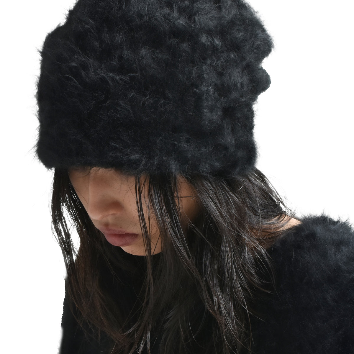 FILTH フィルス FW25 CASHMERE BIG BEANIE / CORE BLK - NUBIAN ヌビアン