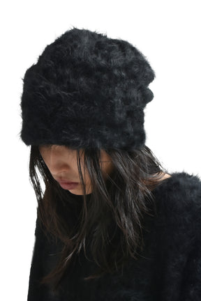 CASHMERE BIG BEANIE / CORE BLK 