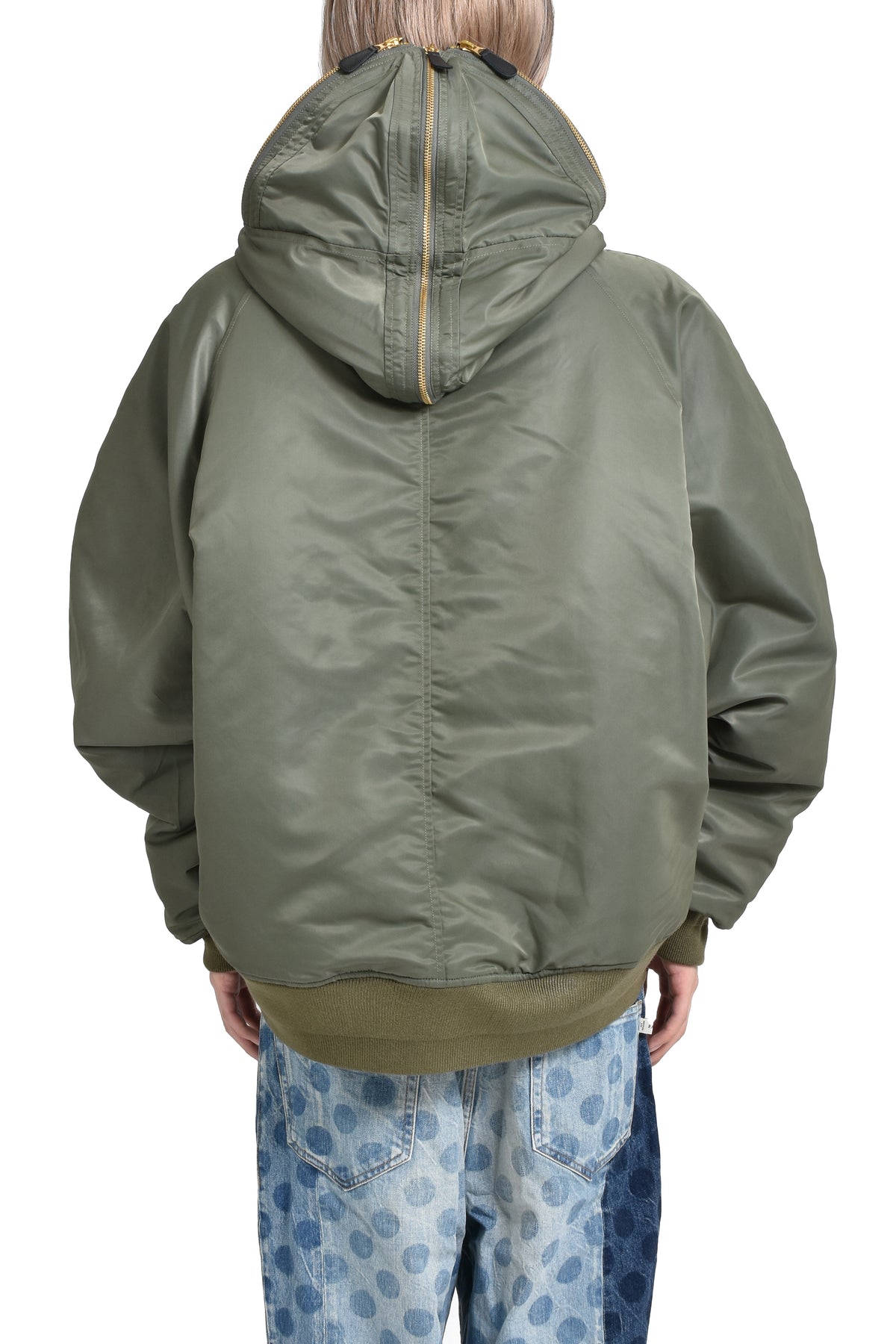 PETAL MOUTH HOOD BOMBER JACKET / KHA