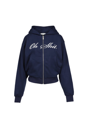 OH SHIT ZIP HOODIE / NAVY