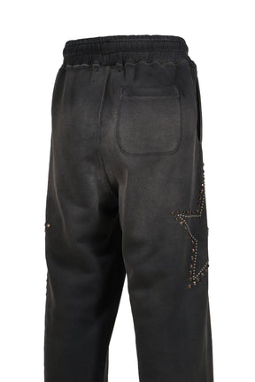 STAR STUDDED SWEATPANT / BLK