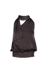 WRAP SCARF BLOUSE / KHA