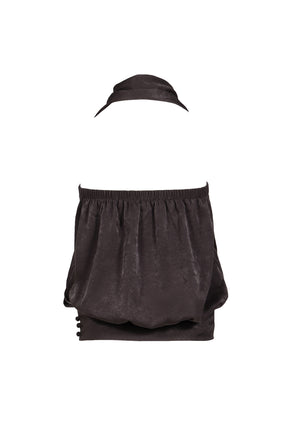WRAP SCARF BLOUSE / KHA