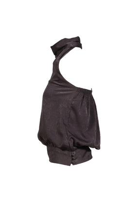 WRAP SCARF BLOUSE / KHA