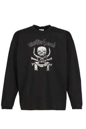 VETEMENTSXMOTORHEAD SKULL LONGSLEEVE / WASHED BLK