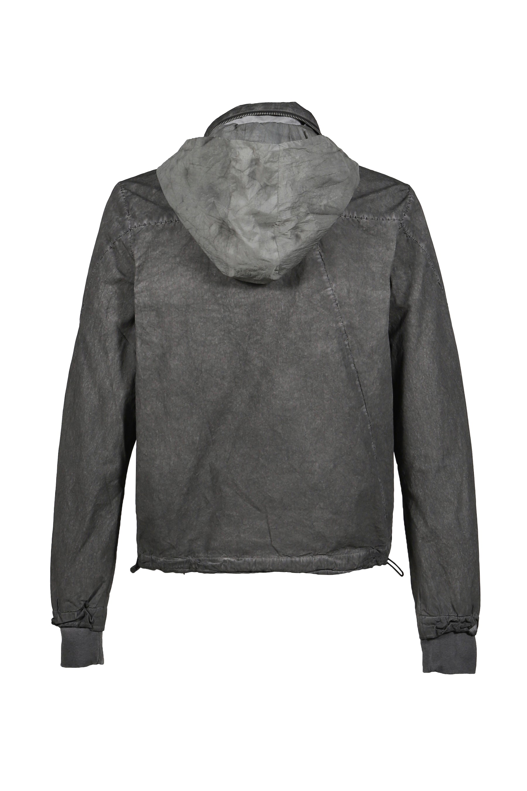 DIAGONAL ZIP EXPLORER JACKET / OBJECT DYED GRAY