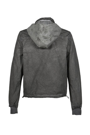 DIAGONAL ZIP EXPLORER JACKET / OBJECT DYED GRAY