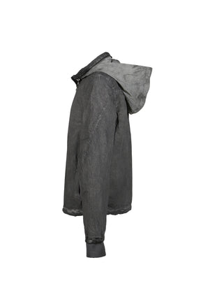 DIAGONAL ZIP EXPLORER JACKET / OBJECT DYED GRAY