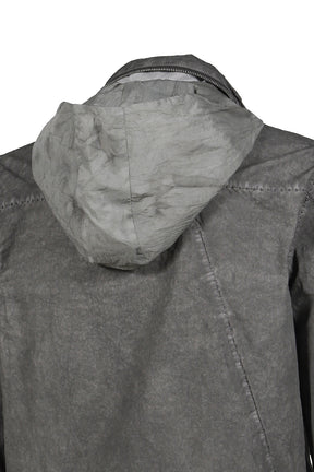 DIAGONAL ZIP EXPLORER JACKET / OBJECT DYED GRAY