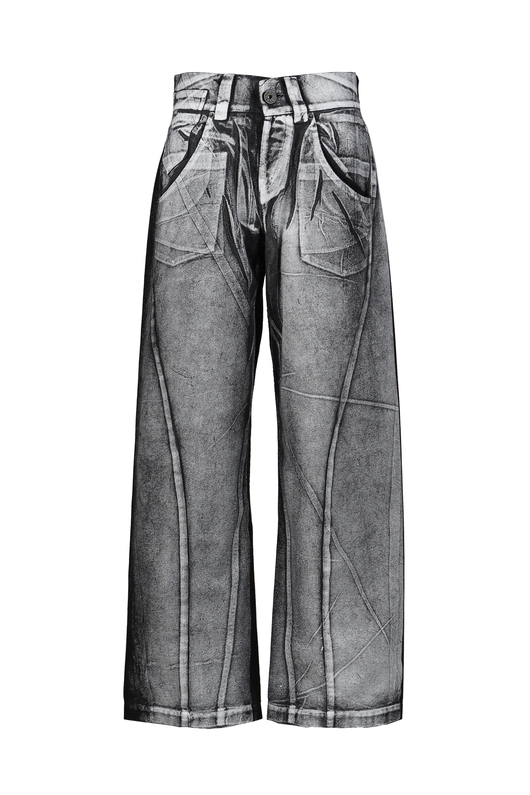 PAINTED WORKWEAR PANTS WOVEN / BLK