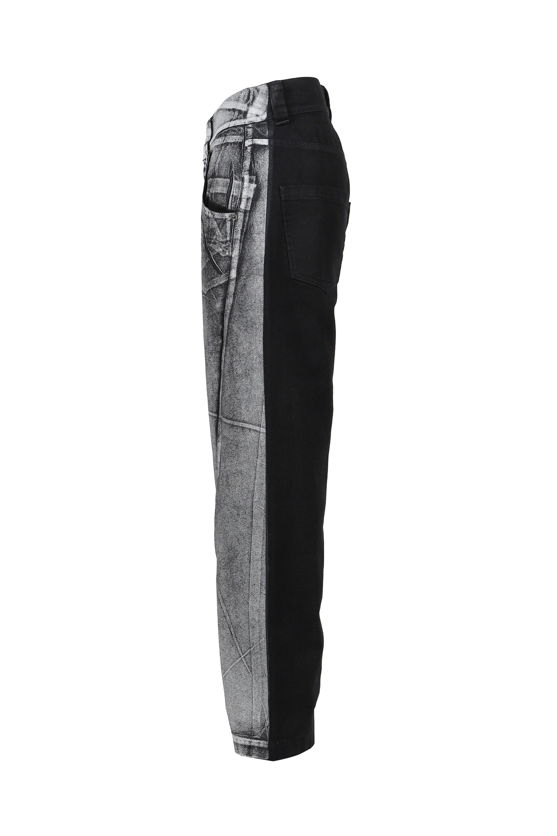 PAINTED WORKWEAR PANTS WOVEN / BLK