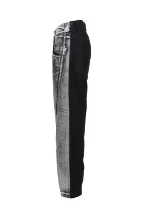 PAINTED WORKWEAR PANTS WOVEN / BLK