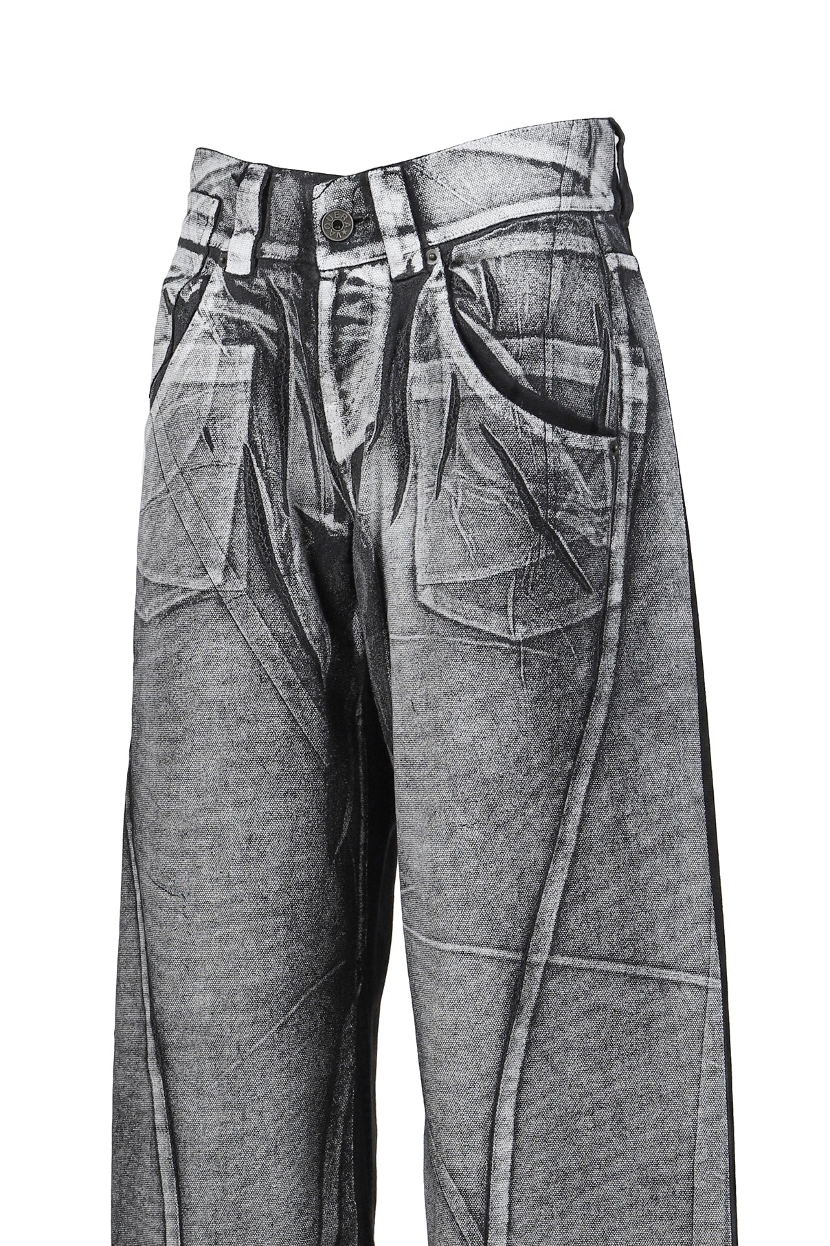 PAINTED WORKWEAR PANTS WOVEN / BLK