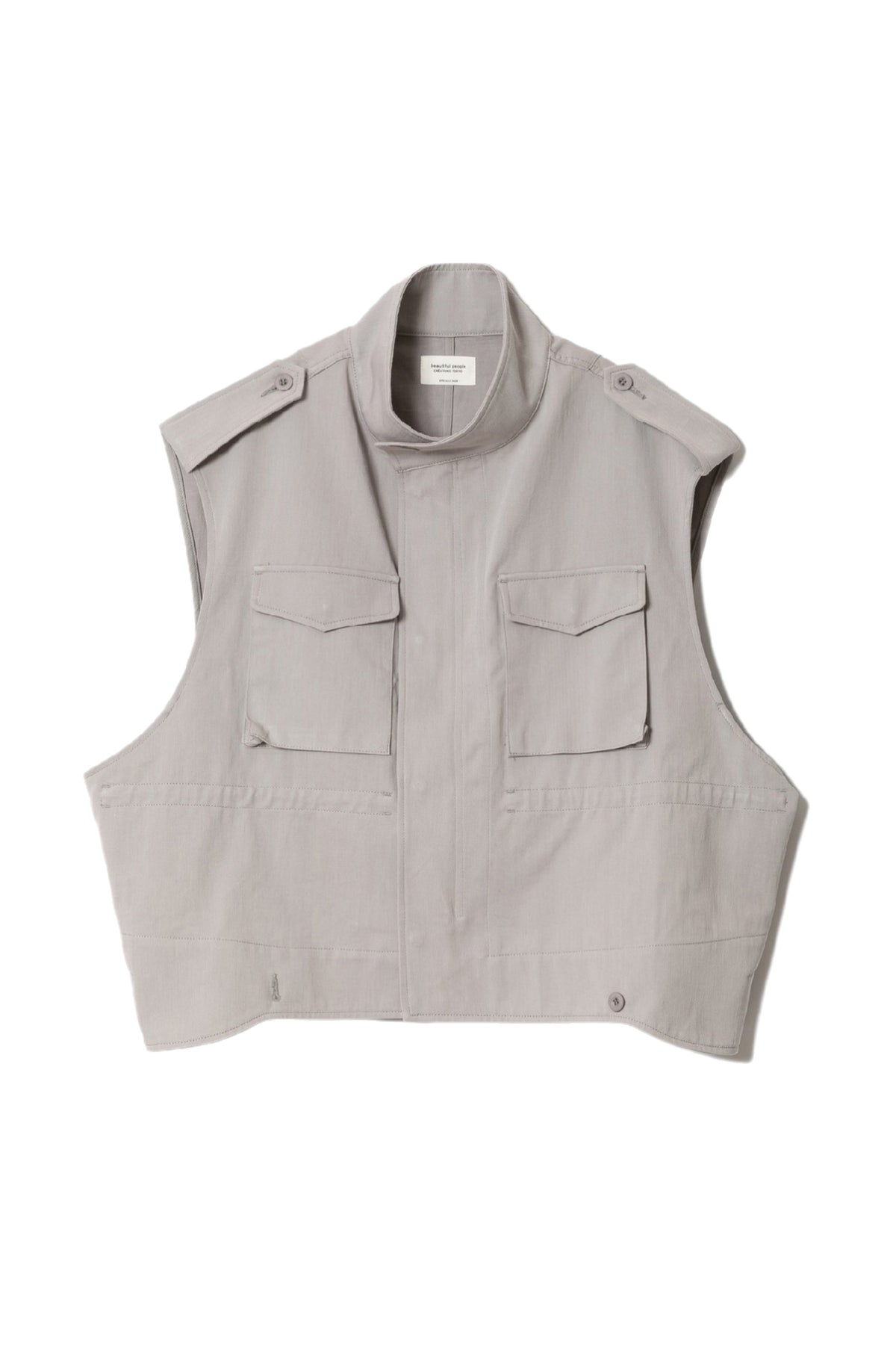 DOUBLE-END BRITISH CHINO CLOTH VEST / GRY