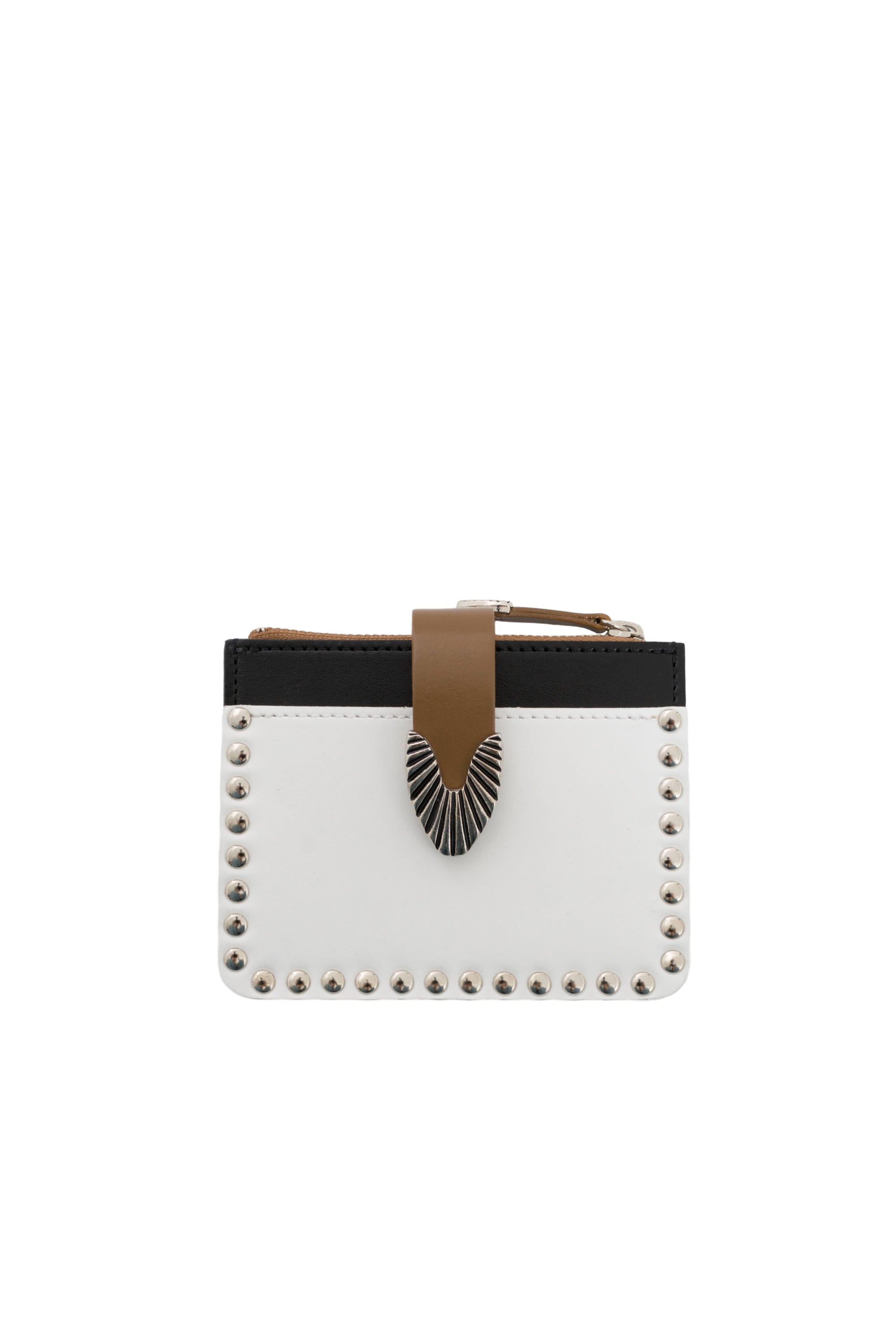 TOGA SS23 LEATHER WALLET STUDS / WHT -NUBIAN