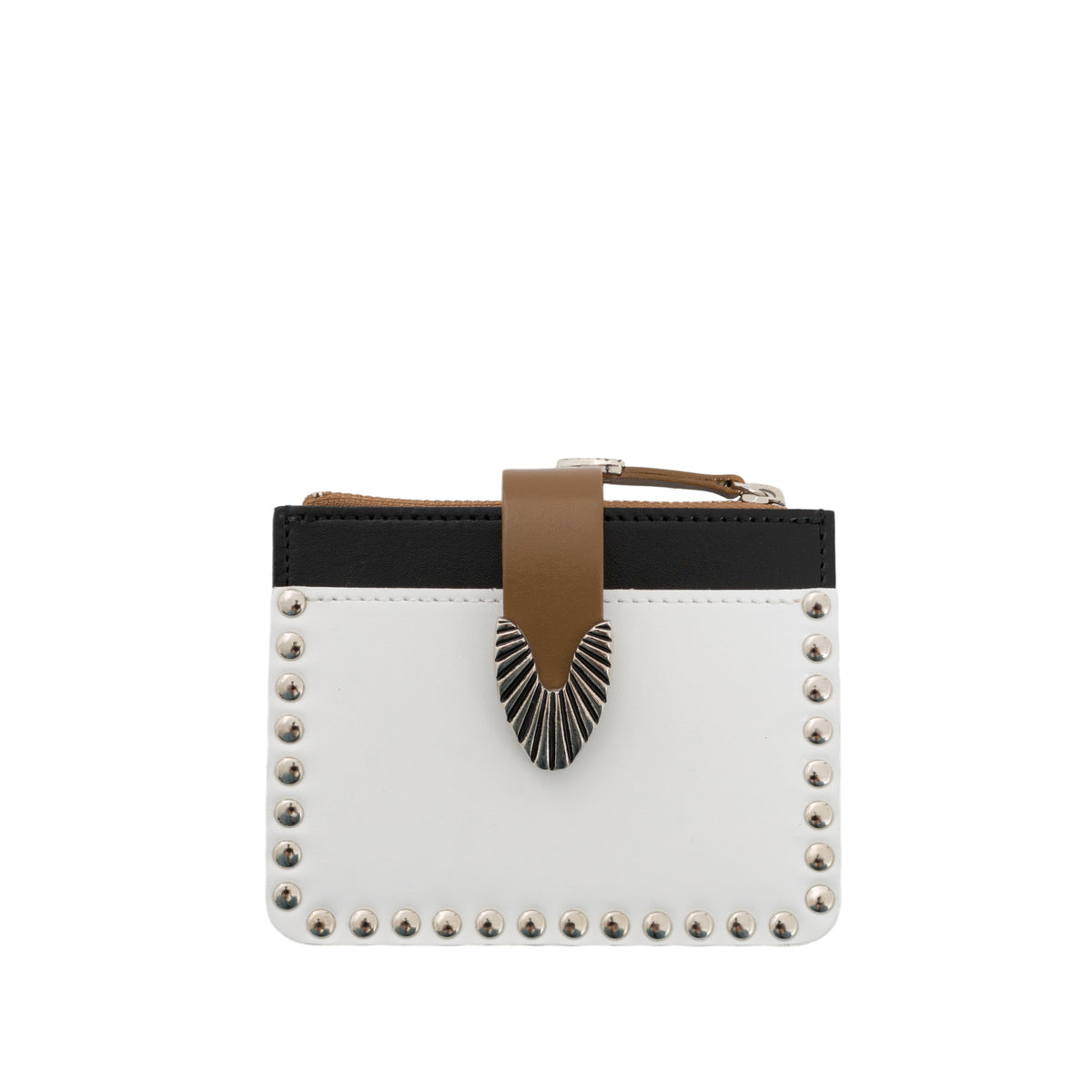 TOGA SS23 LEATHER WALLET STUDS / WHT -NUBIAN