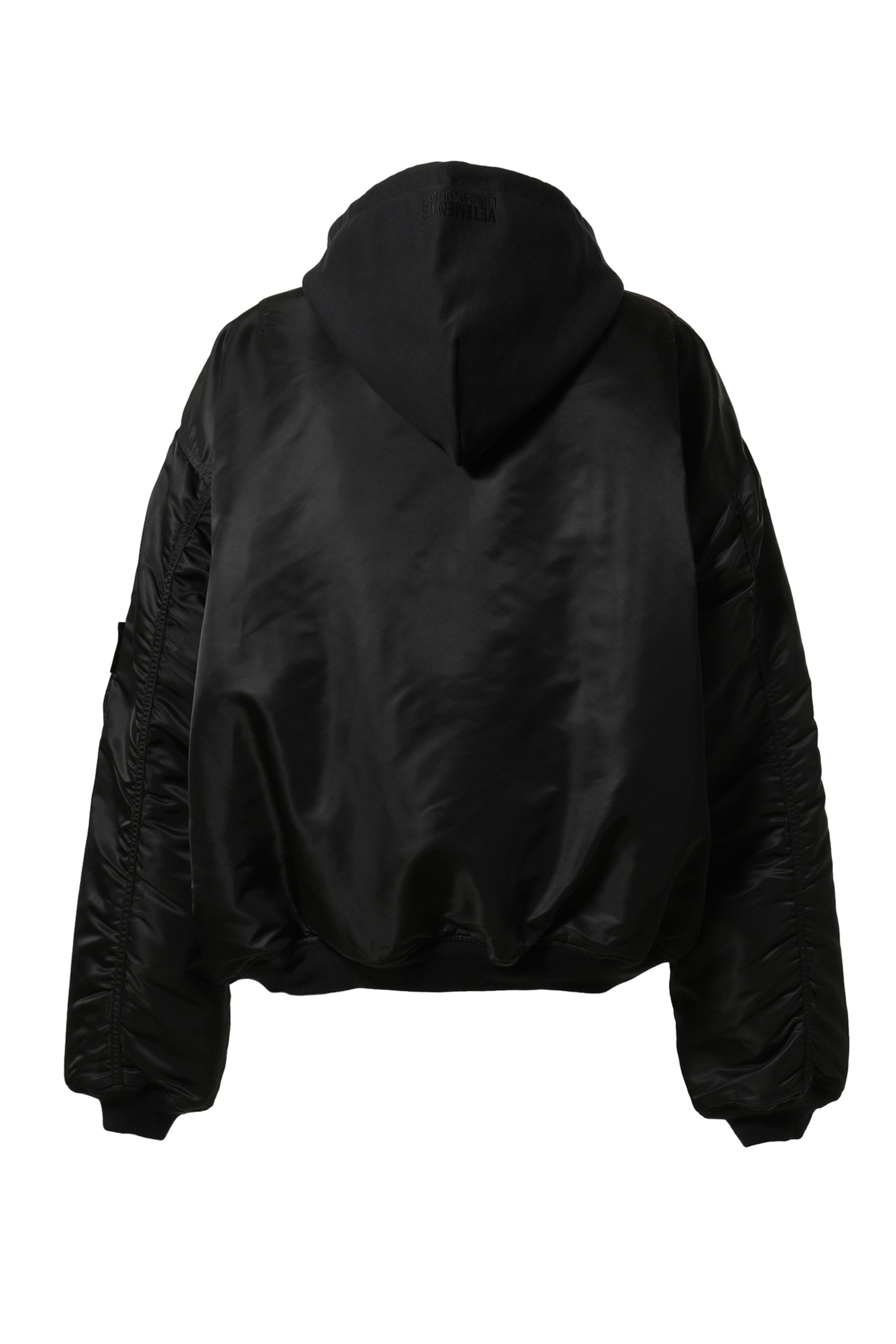 VETEMENTS ヴェトモン FW23 HOODED BOMBER JACKET / BLK -NUBIAN