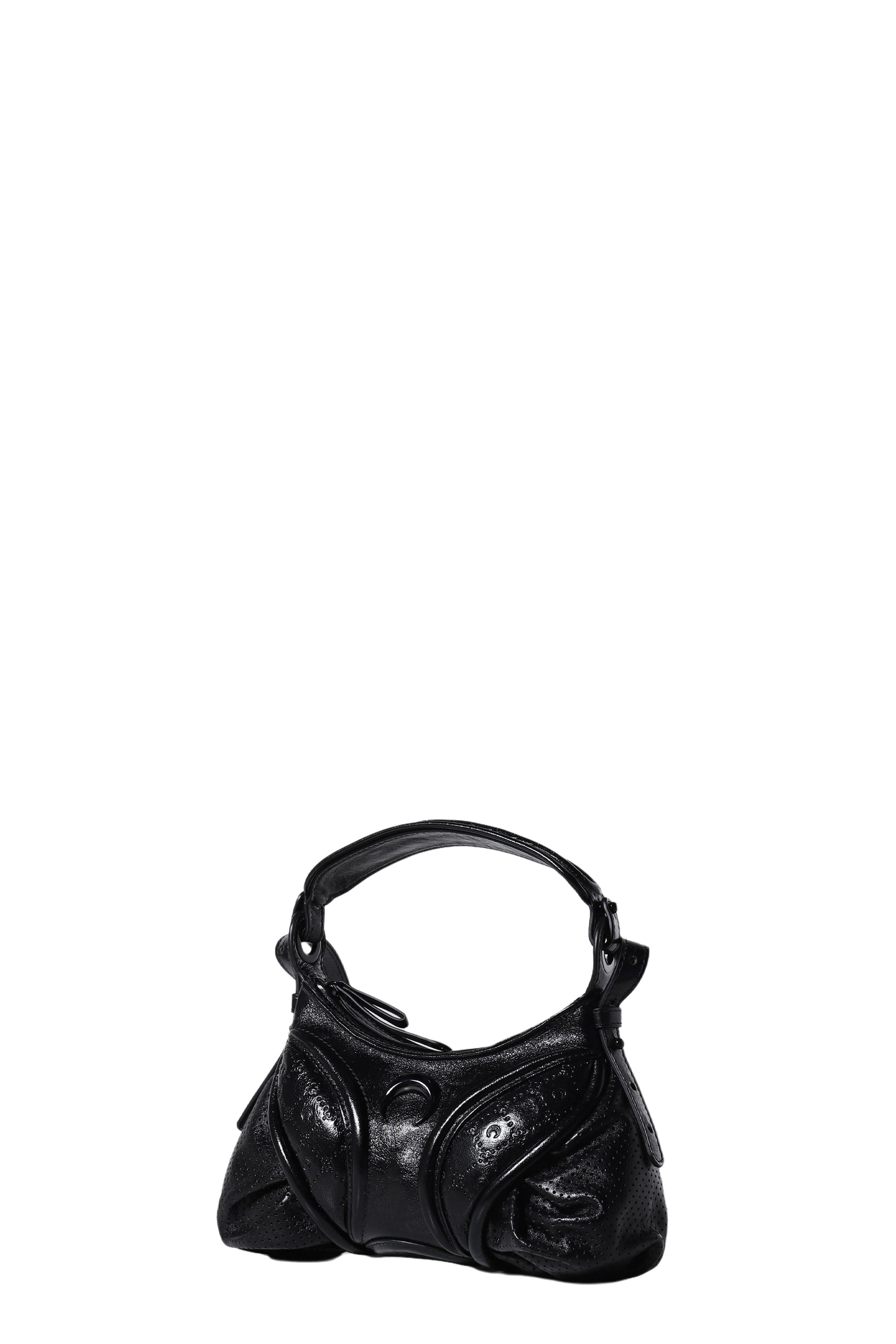 MOONOGRAM EMBOSSED LEATHER FUTURA MINI / BLK