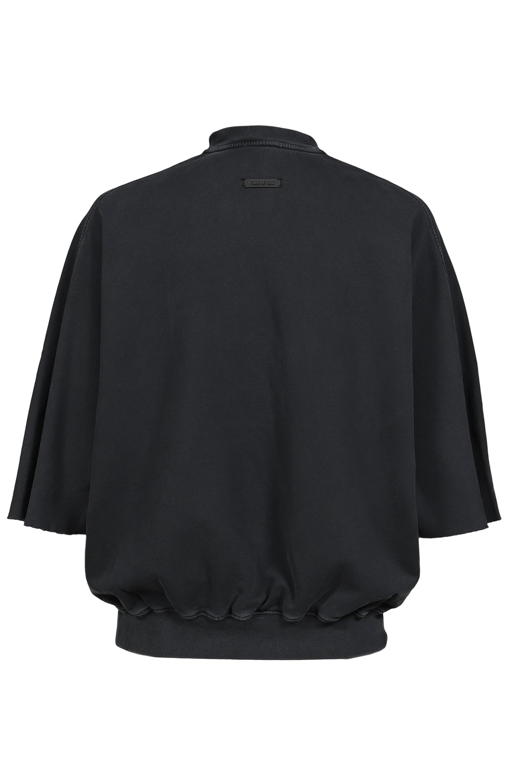 "BASEBALL" CUT SLEEVE SWEATSHIRT / BLK