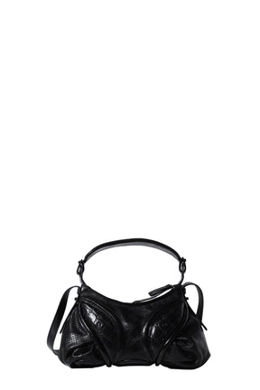 MOONOGRAM EMBOSSED LEATHER FUTURA MINI / BLK