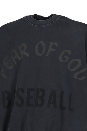 "BASEBALL" CUT SLEEVE SWEATSHIRT / BLK