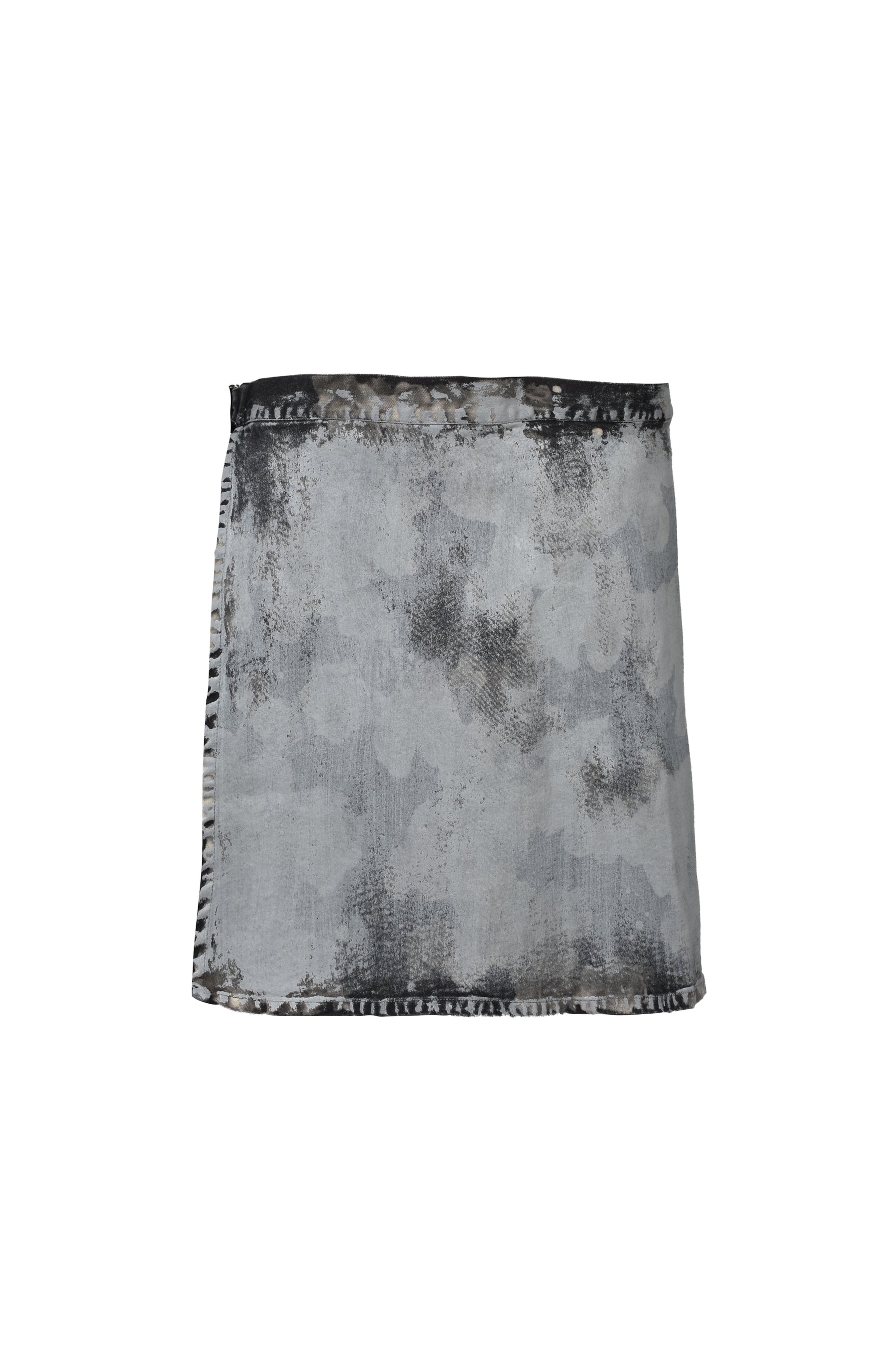 RUSTY WAXED WRAP SKIRT / RUSTY GRY