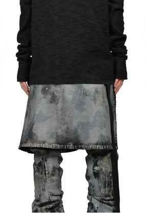 RUSTY WAXED WRAP SKIRT / RUSTY GRY