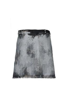 RUSTY WAXED WRAP SKIRT / RUSTY GRY