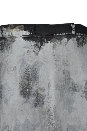 RUSTY WAXED WRAP SKIRT / RUSTY GRY