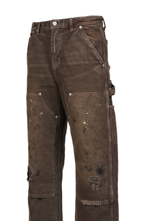 DOUBLE KNEE PAINT PANTS / BRW