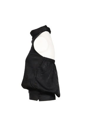 WRAP SCARF BLOUSE / BLK