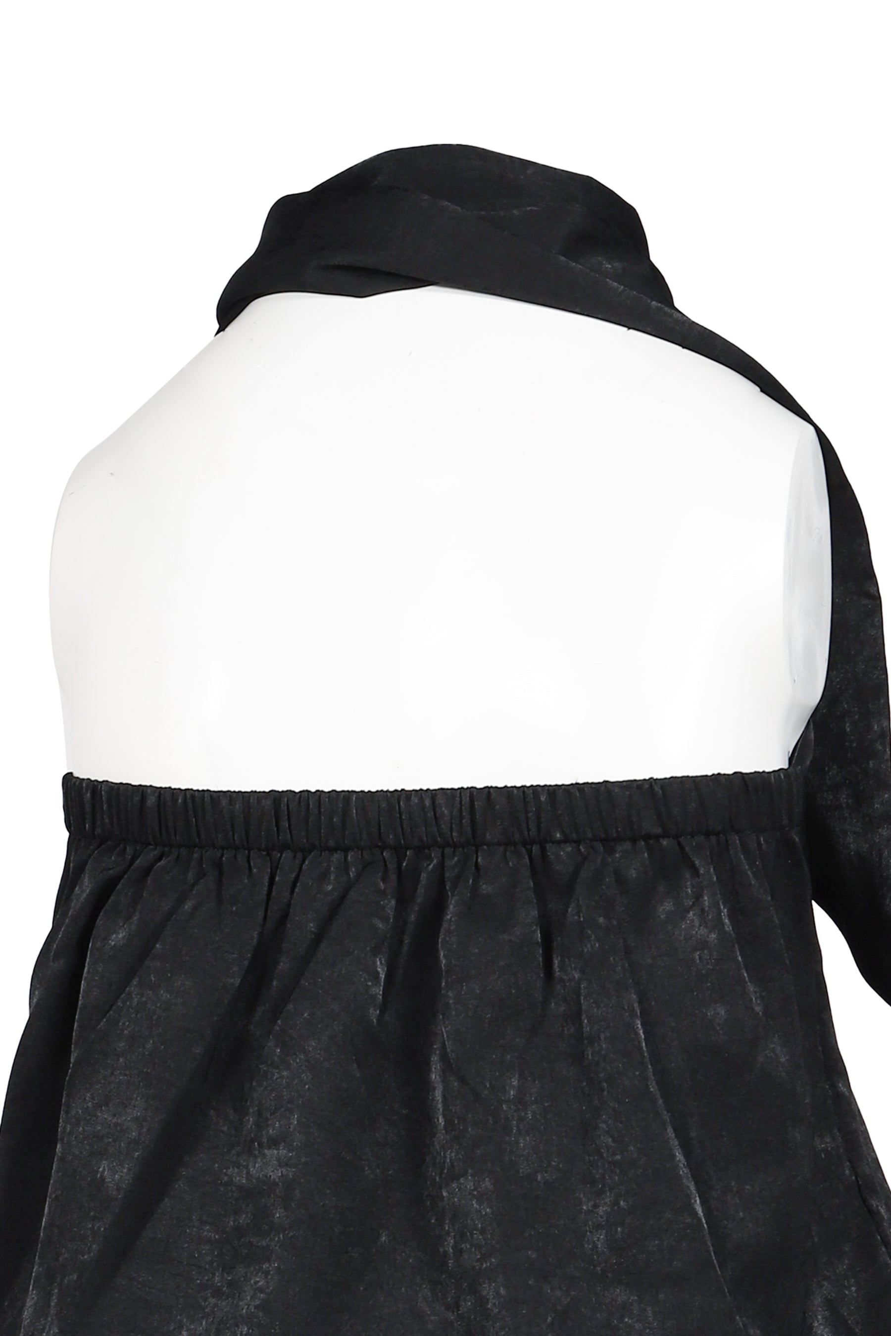 WRAP SCARF BLOUSE / BLK